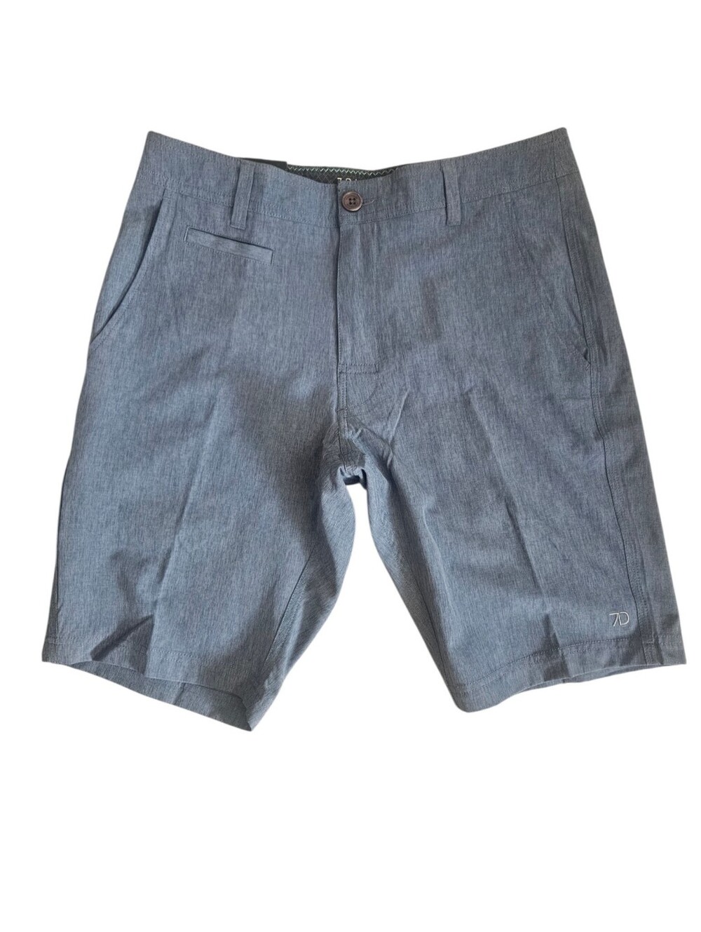 7 Diamonds Velocity Shorts Hybrid Performance Gray Blue Men Size 29 Inseam 10"
